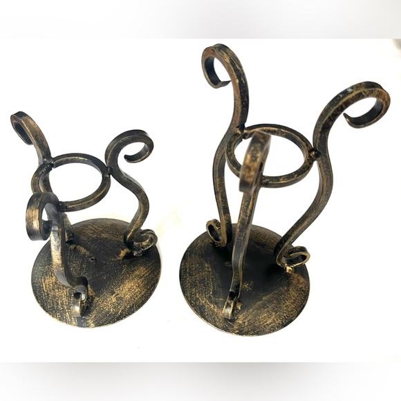 Vintage Brass Candle Holders- set of 2 - Picture 7 of 7